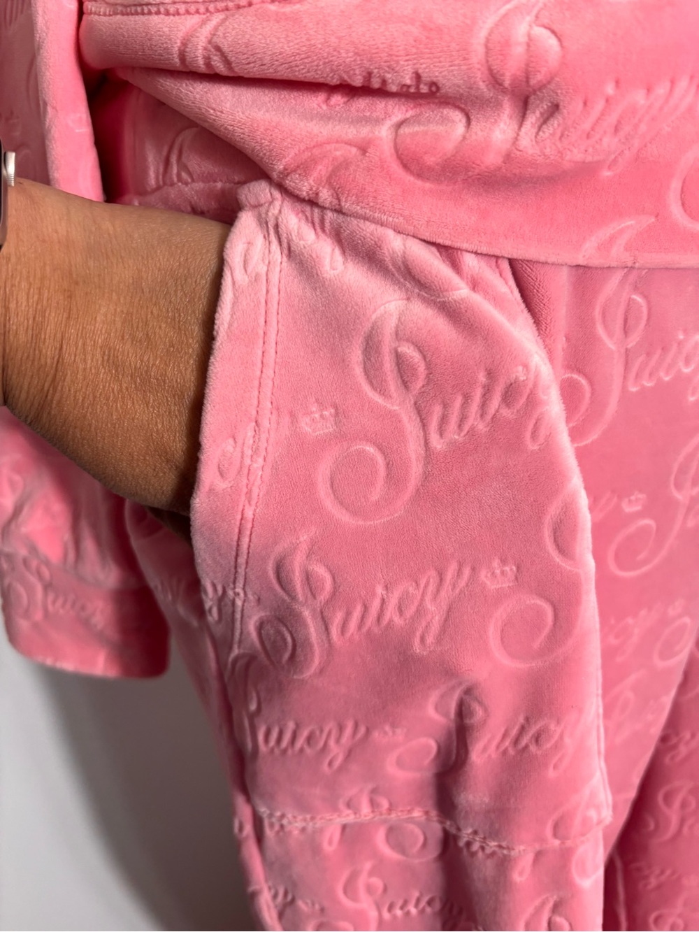 Juicy Couture Pink Velour Tracksuit Set Y2K Barbiecore Large - Picture 6 of 7